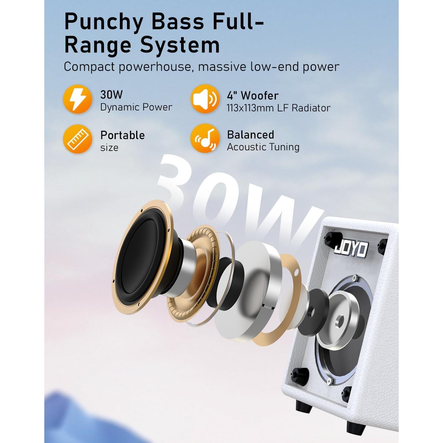 Amplificador de Bajo JOYO BA-30 Vibe Cube 30W Bluetooth 5.1