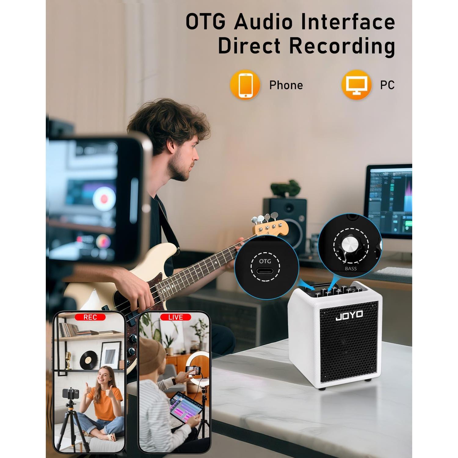 Amplificador de Bajo JOYO BA-30 Vibe Cube 30W Bluetooth 5.1