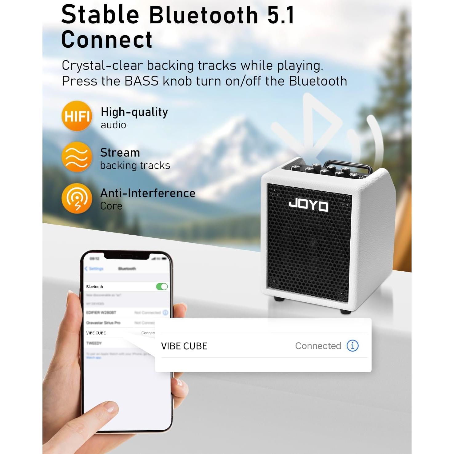 Amplificador de Bajo JOYO BA-30 Vibe Cube 30W Bluetooth 5.1