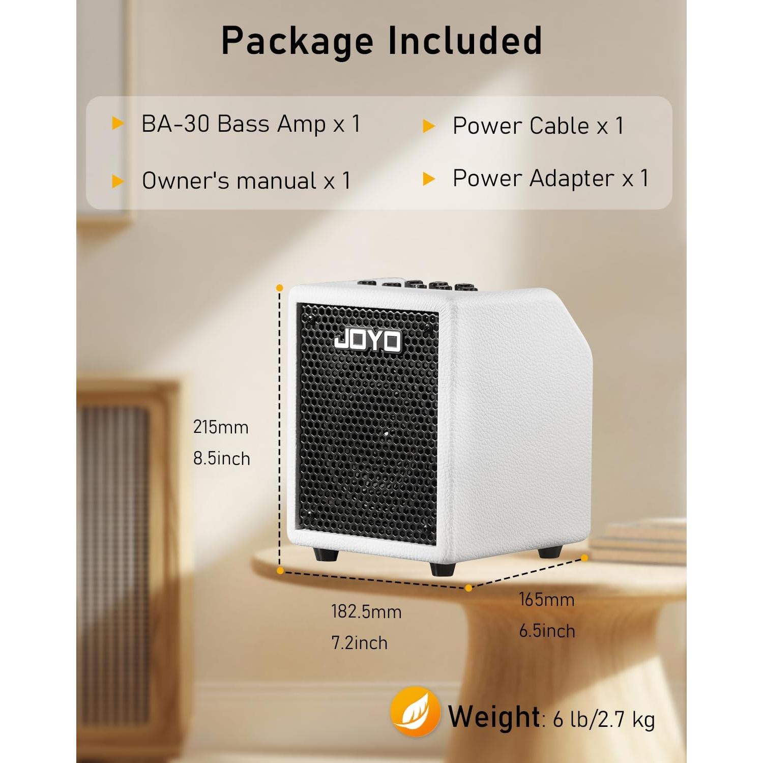 Amplificador de Bajo JOYO BA-30 Vibe Cube 30W Bluetooth 5.1