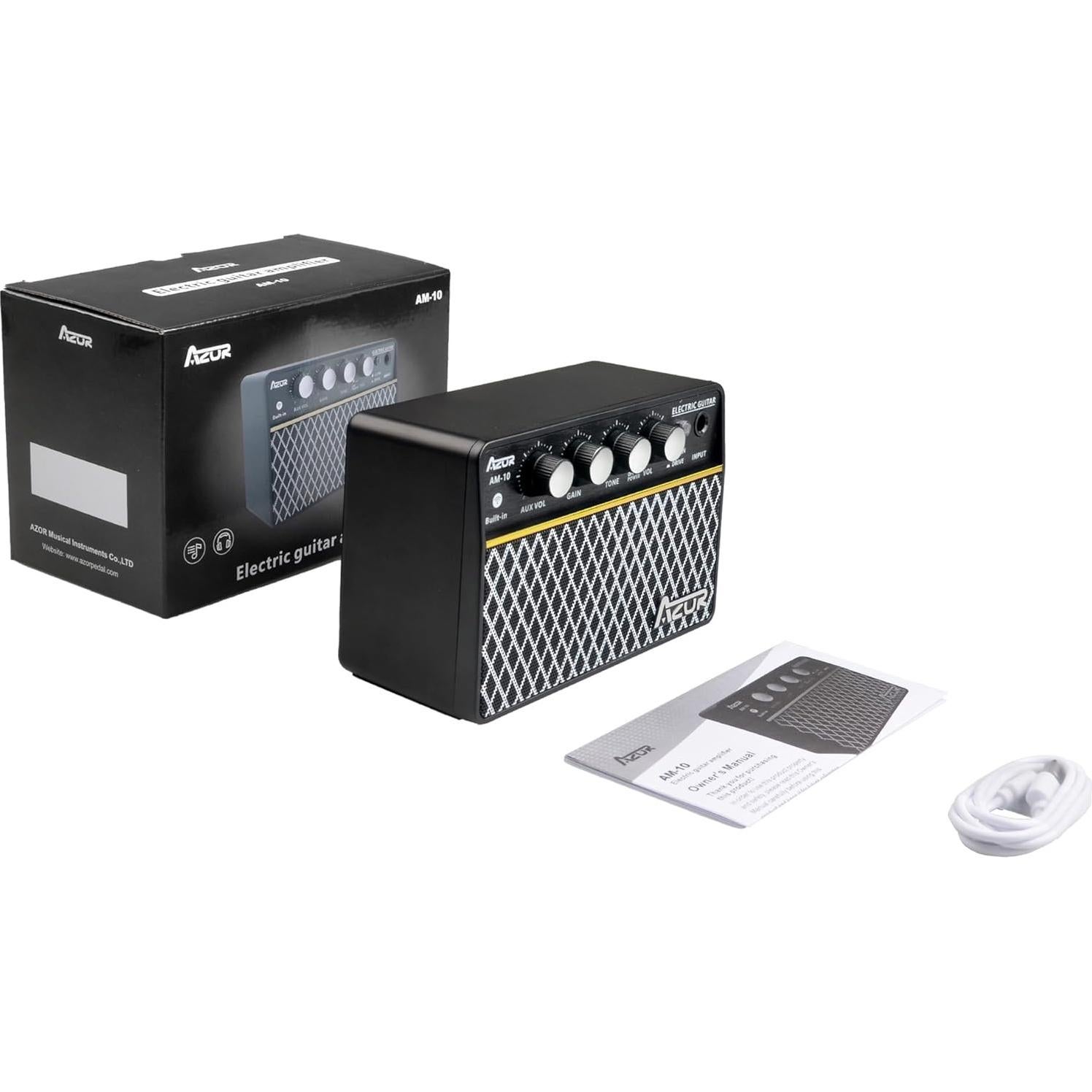 Amplificador de guitarra AZOR ABA-10, 10W recargable USB-C