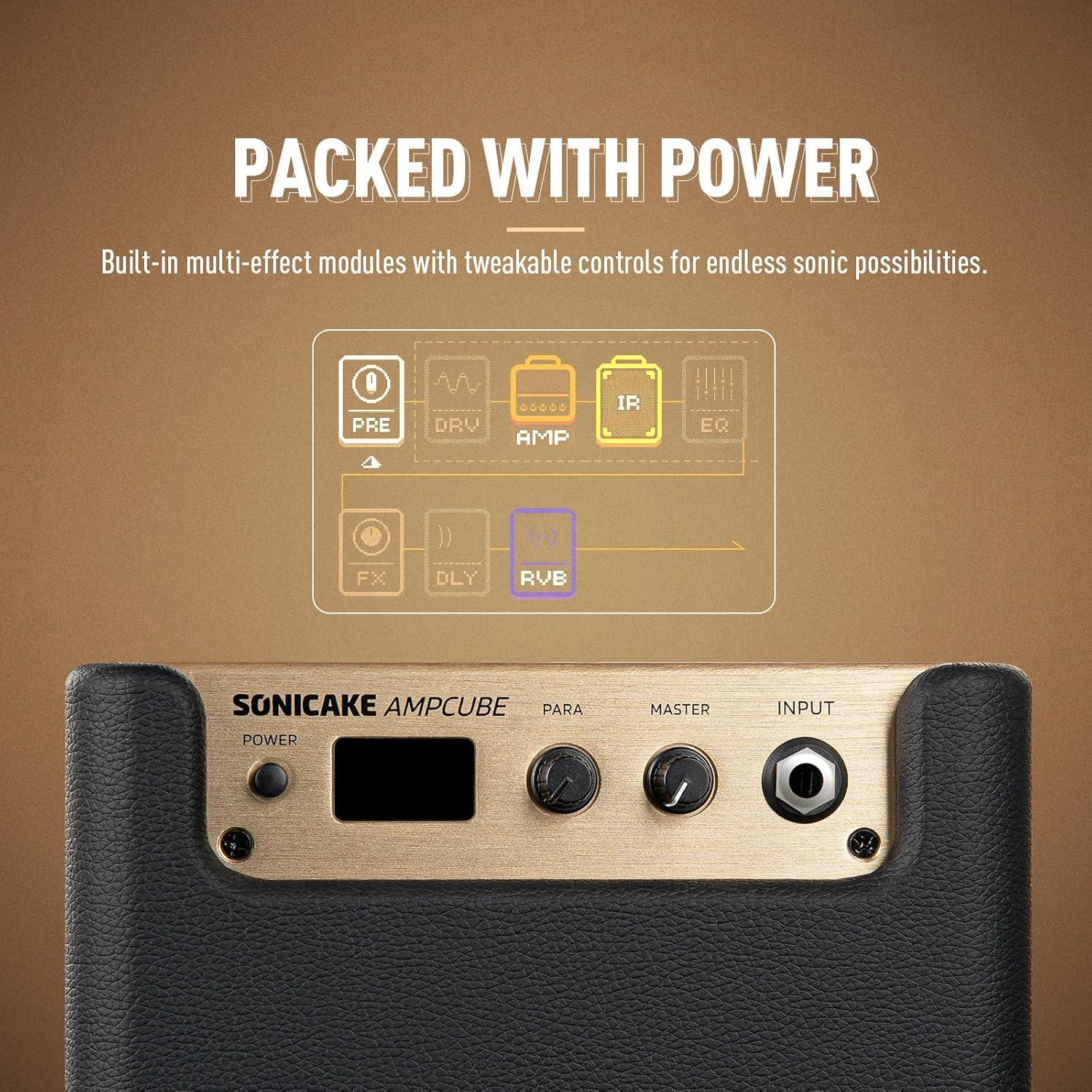 Amplificador de Guitarra SONICAKE QAM-20 10W Bluetooth 80 Efectos