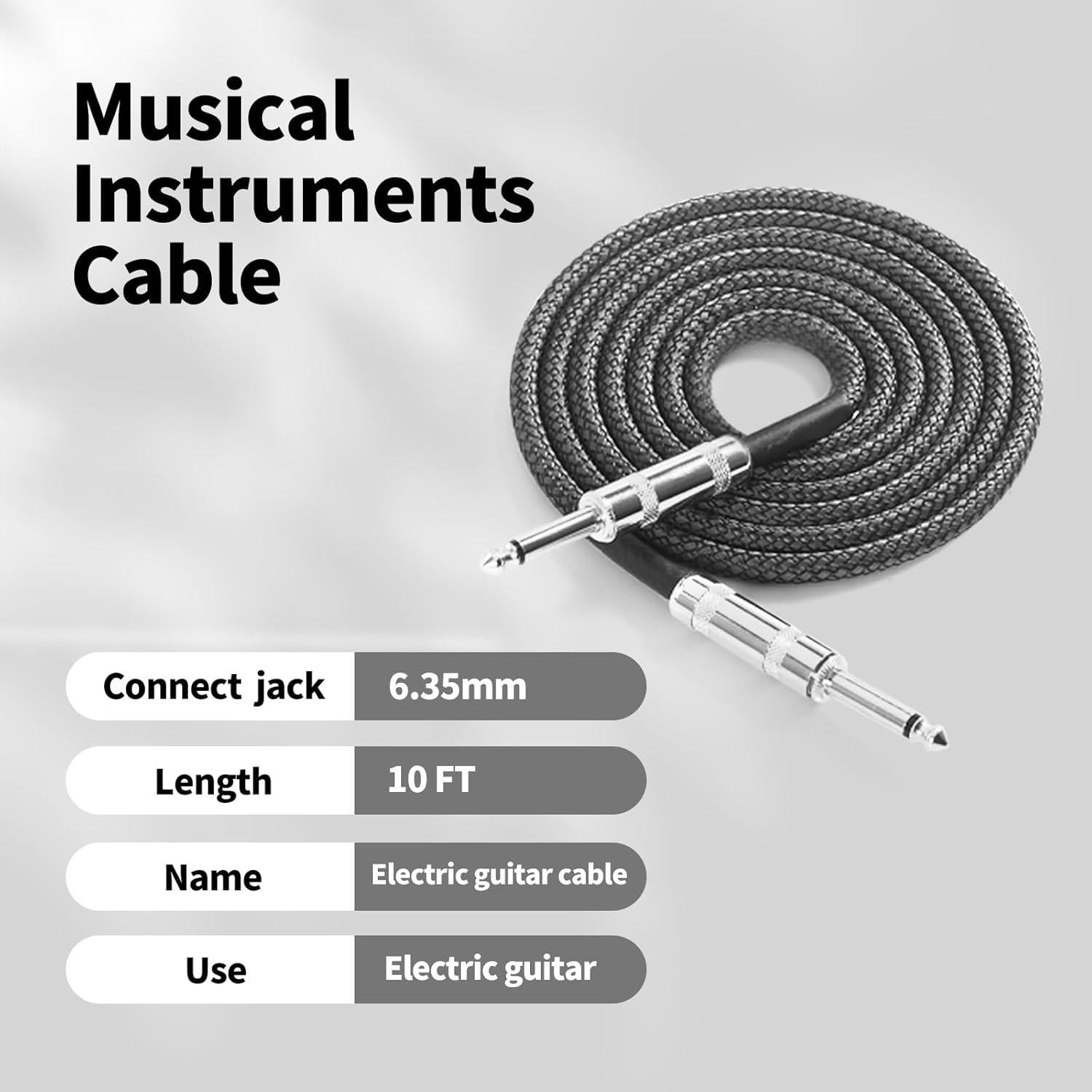 Amplificador de guitarra eléctrica 20W portátil con auriculares - Negro