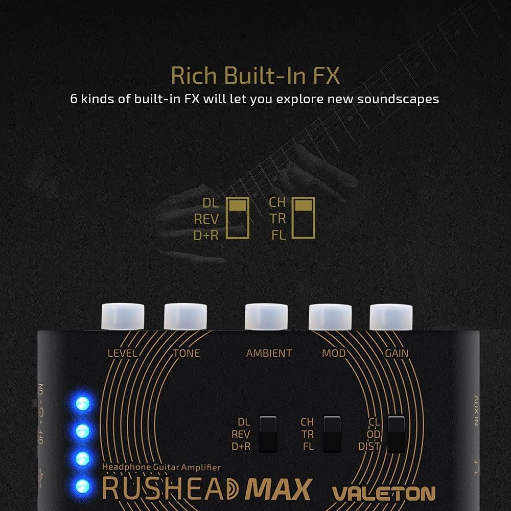 Amplificador de Auriculares para Guitarra Valeton Rushead Max