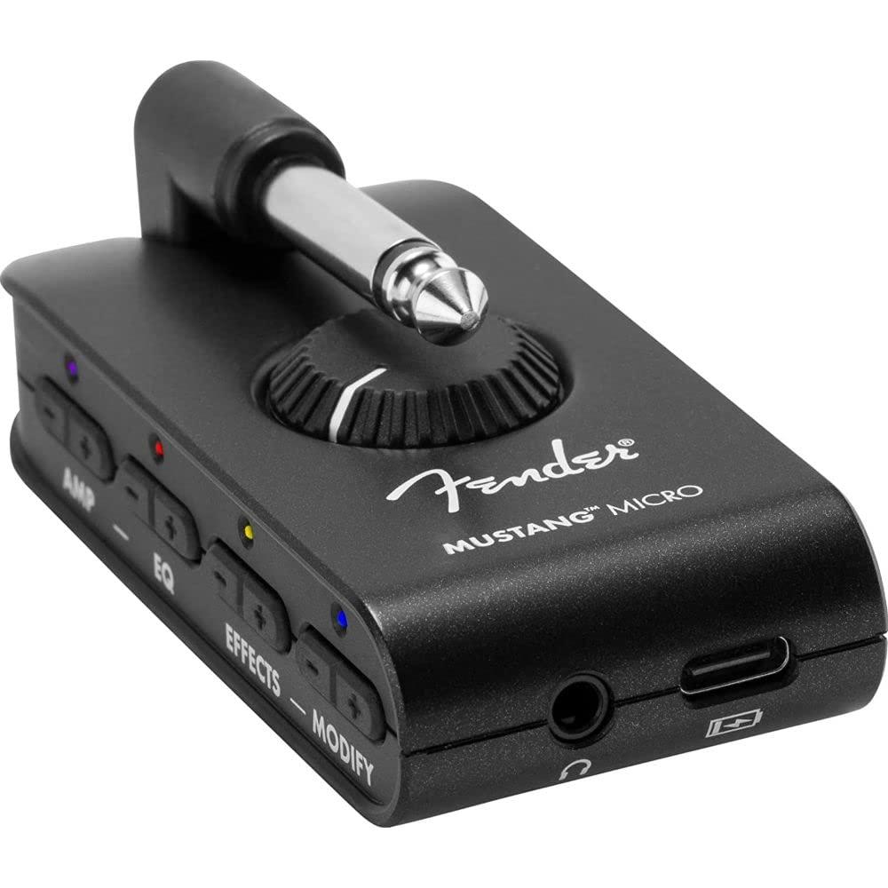 Amplificador de Auriculares Fender Mustang Micro + Auriculares Polsen HPC-A30-MK2