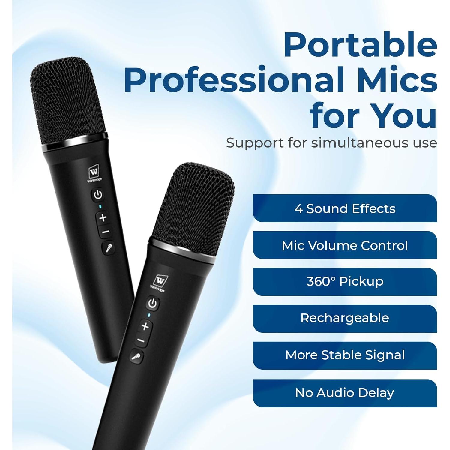 Amplificador de Voz 100W ResponseBridge S99 con 2 Micrófonos Inalámbricos