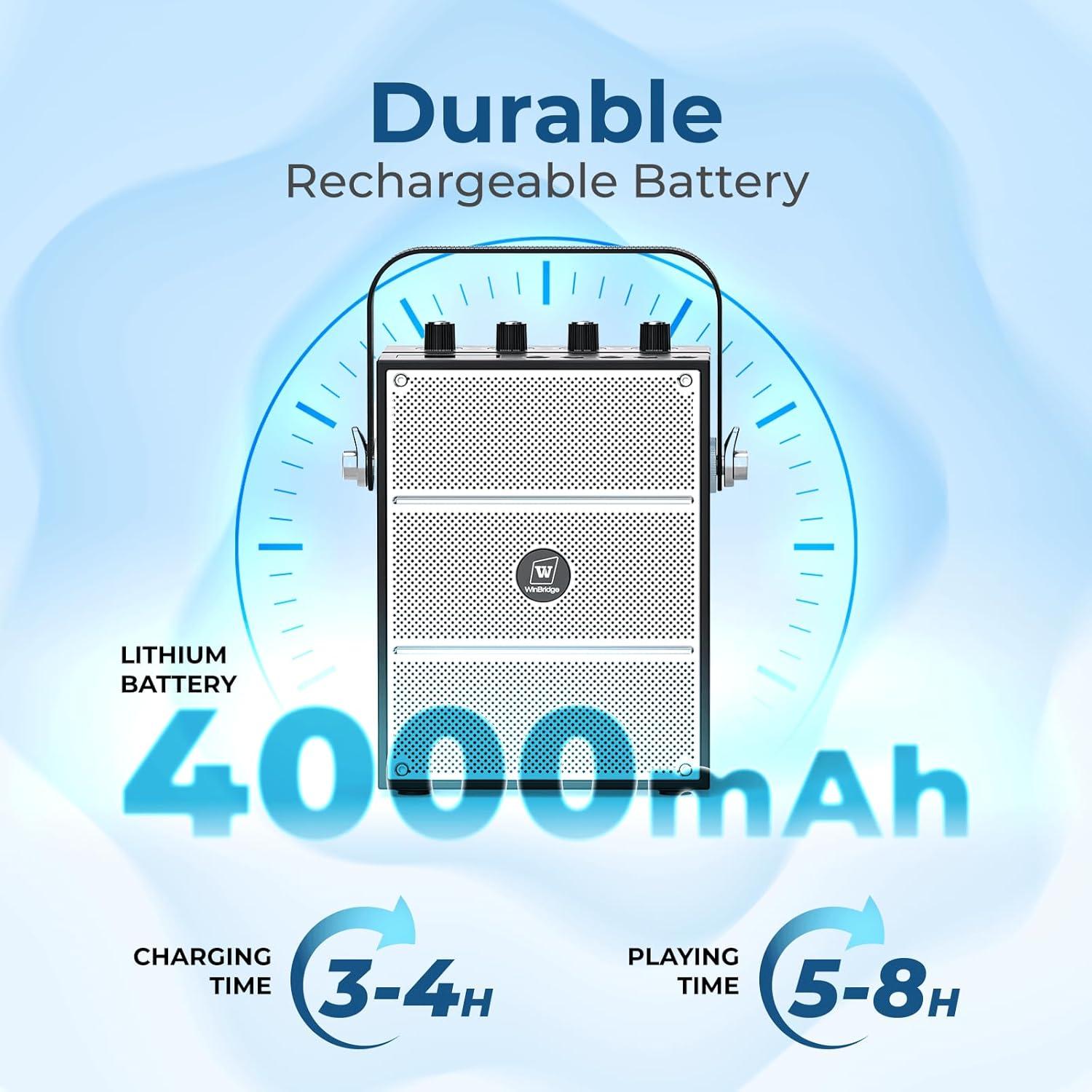 Amplificador de Voz 100W ResponseBridge S99 con 2 Micrófonos Inalámbricos