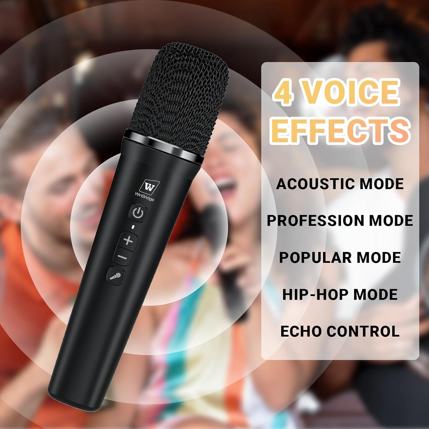 Altavoz Bluetooth WinBridge S97 60W con Micrófonos Inalámbricos