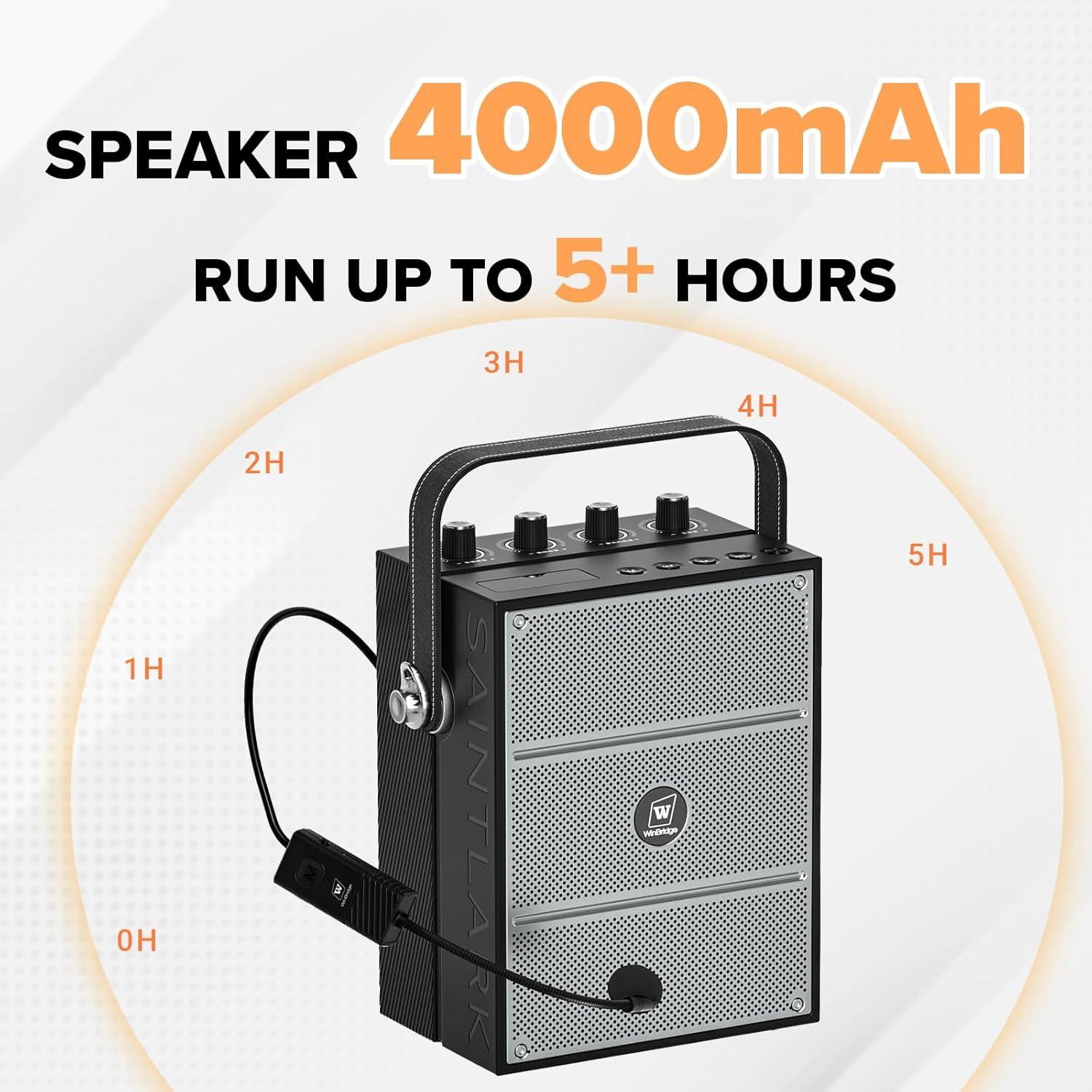 Altavoz Bluetooth WinBridge S97 60W con Micrófonos Inalámbricos