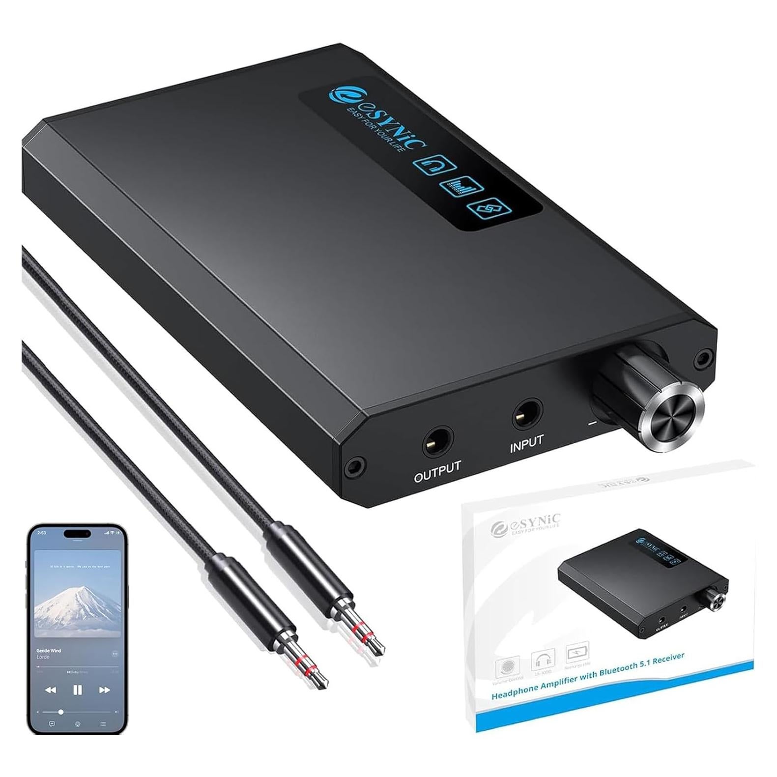 Amplificador de Auriculares eSynic Bluetooth 5.1 1500mAh HiFi