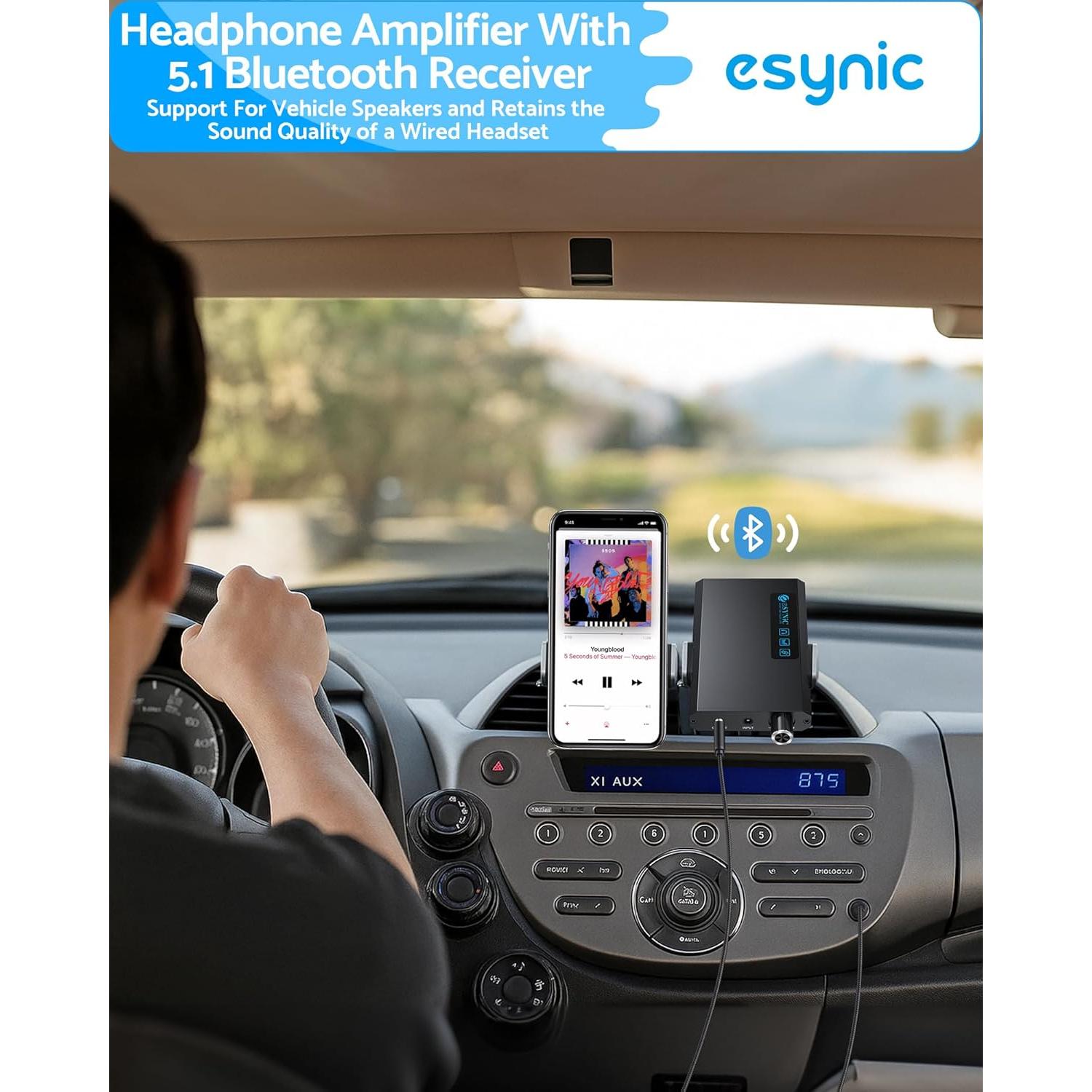 Amplificador de Auriculares eSynic Bluetooth 5.1 1500mAh HiFi