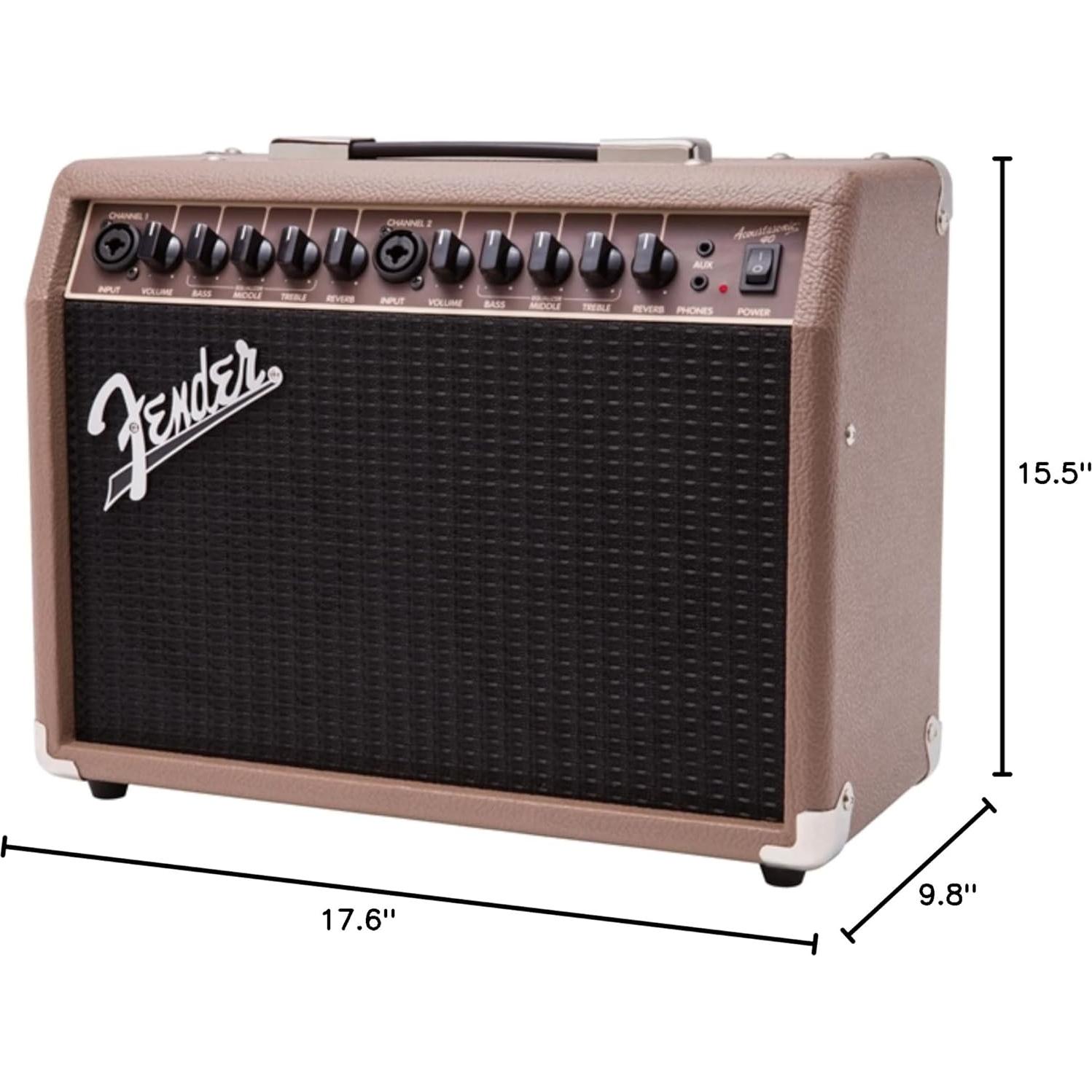 Amplificador Acoustasonic Fender 40W para guitarra acústica