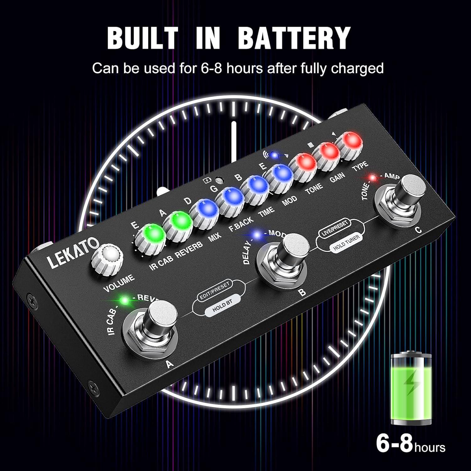 Pedal de Efectos Múltiples LEKATO CUBE BABY para Guitarra