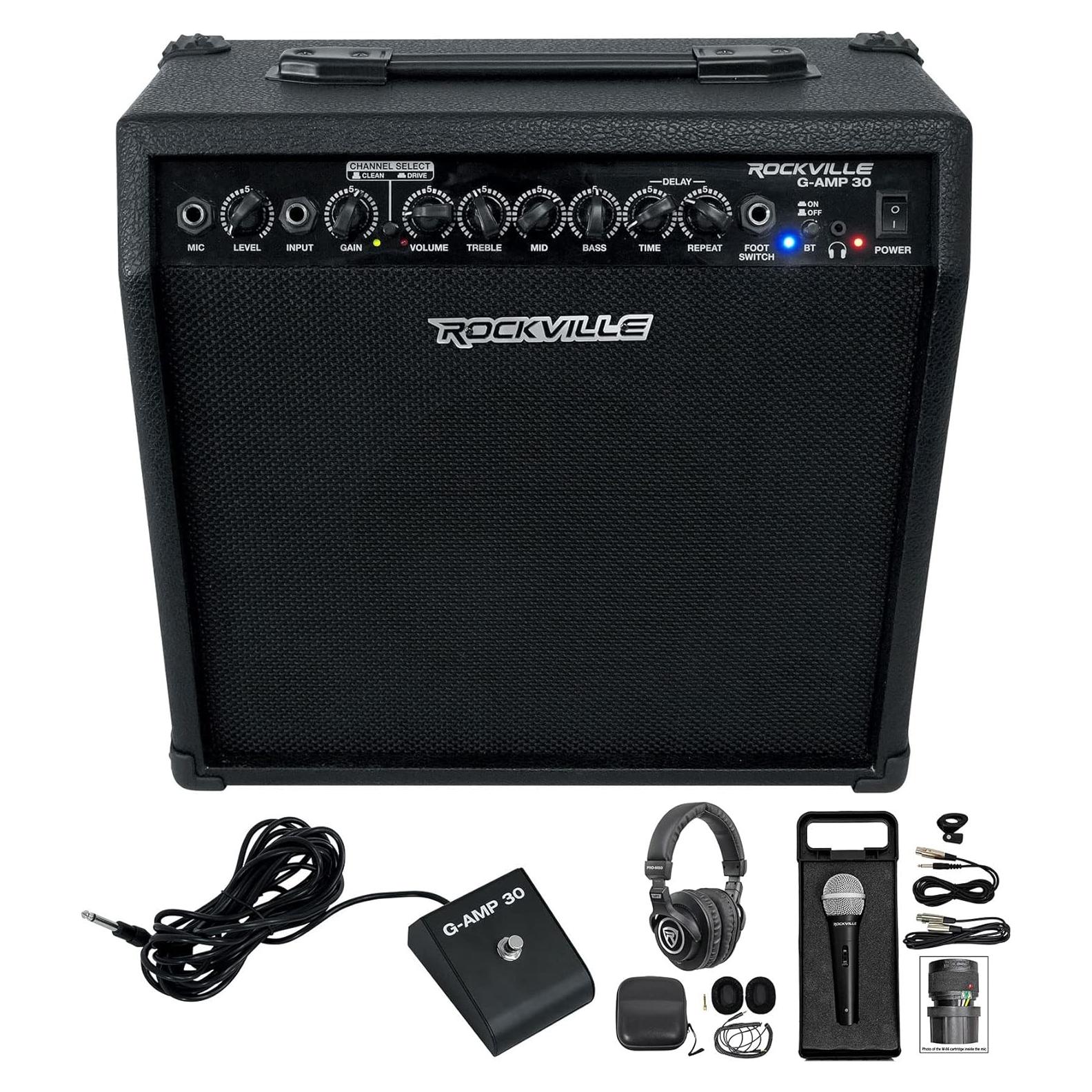 Amplificador de guitarra Rockville G-AMP 30 Bluetooth 30W