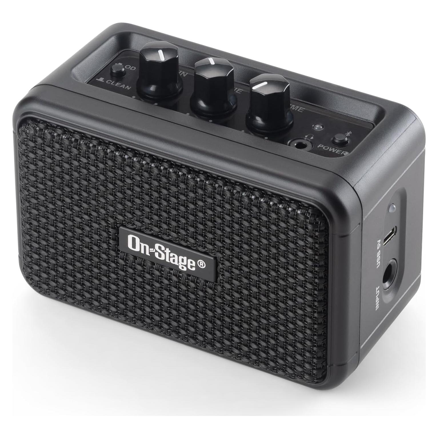 Amplificador de guitarra portátil On-Stage 25W Bluetooth USB C