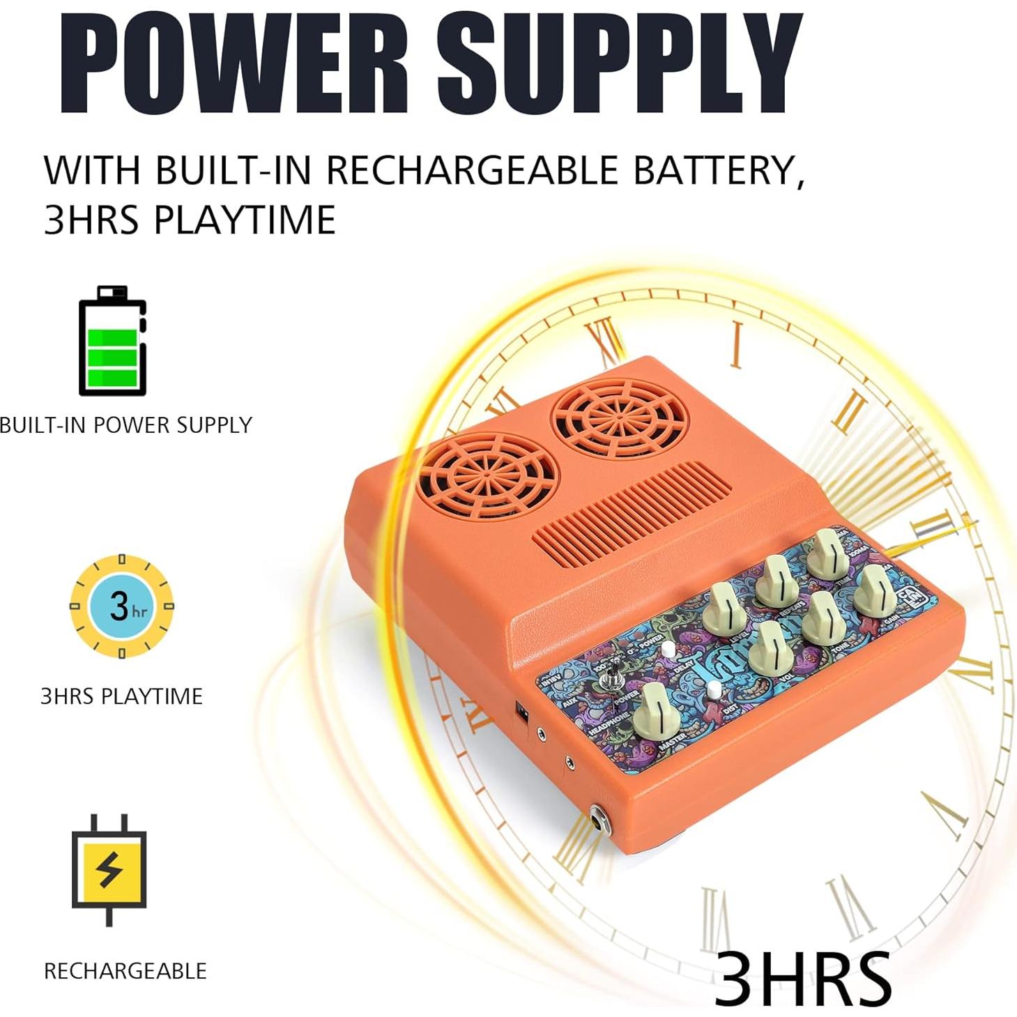 Amplificador de Guitarra Eléctrica Caline CA-100 G 20W Portátil