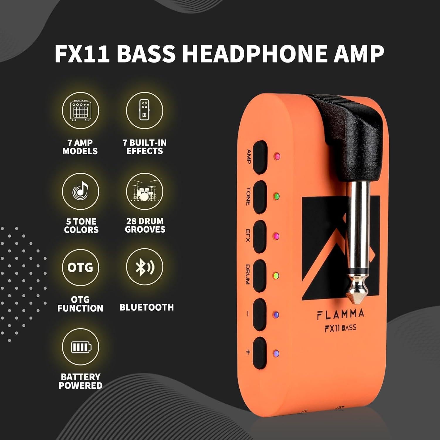 Amplificador de Auriculares FLAMMA FX11 Portátil 5W Bluetooth
