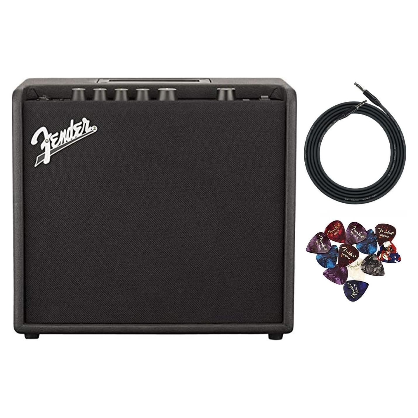 Amplificador Combo Fender Mustang LT25 25W con Cable y Picks