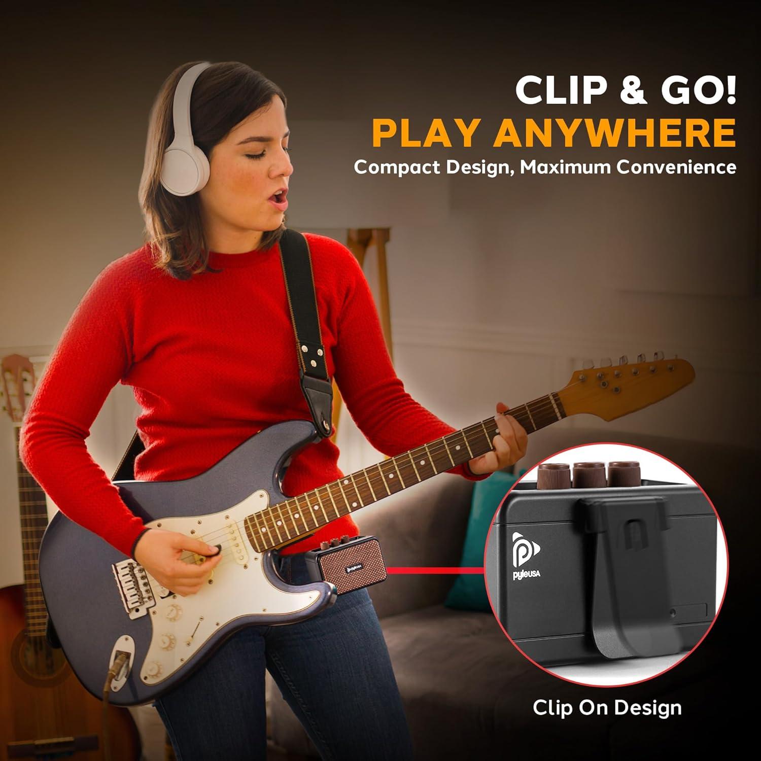 Amplificador de guitarra eléctrica Pyle PGTAMPMINI50 5W Bluetooth