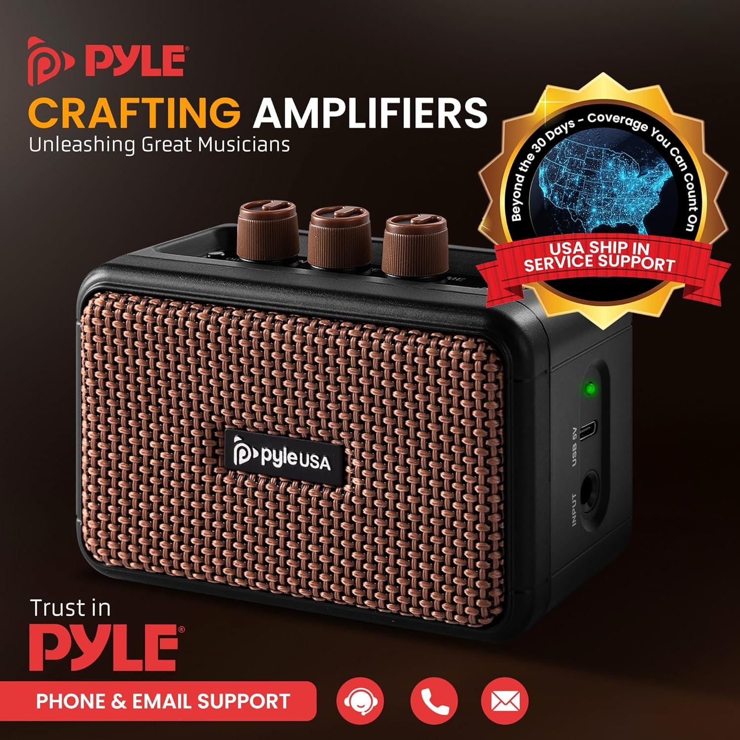 Amplificador de guitarra eléctrica Pyle PGTAMPMINI50 5W Bluetooth
