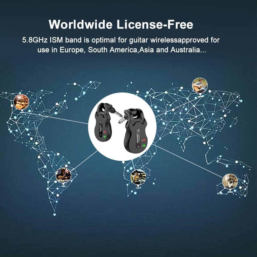 Sistema Inalámbrico de Guitarra LEKATO BT-B11 Recargable 100m