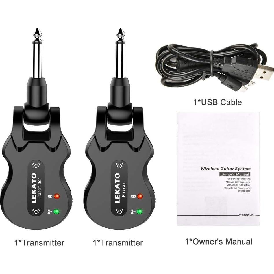 Sistema Inalámbrico de Guitarra LEKATO BT-B11 Recargable 100m