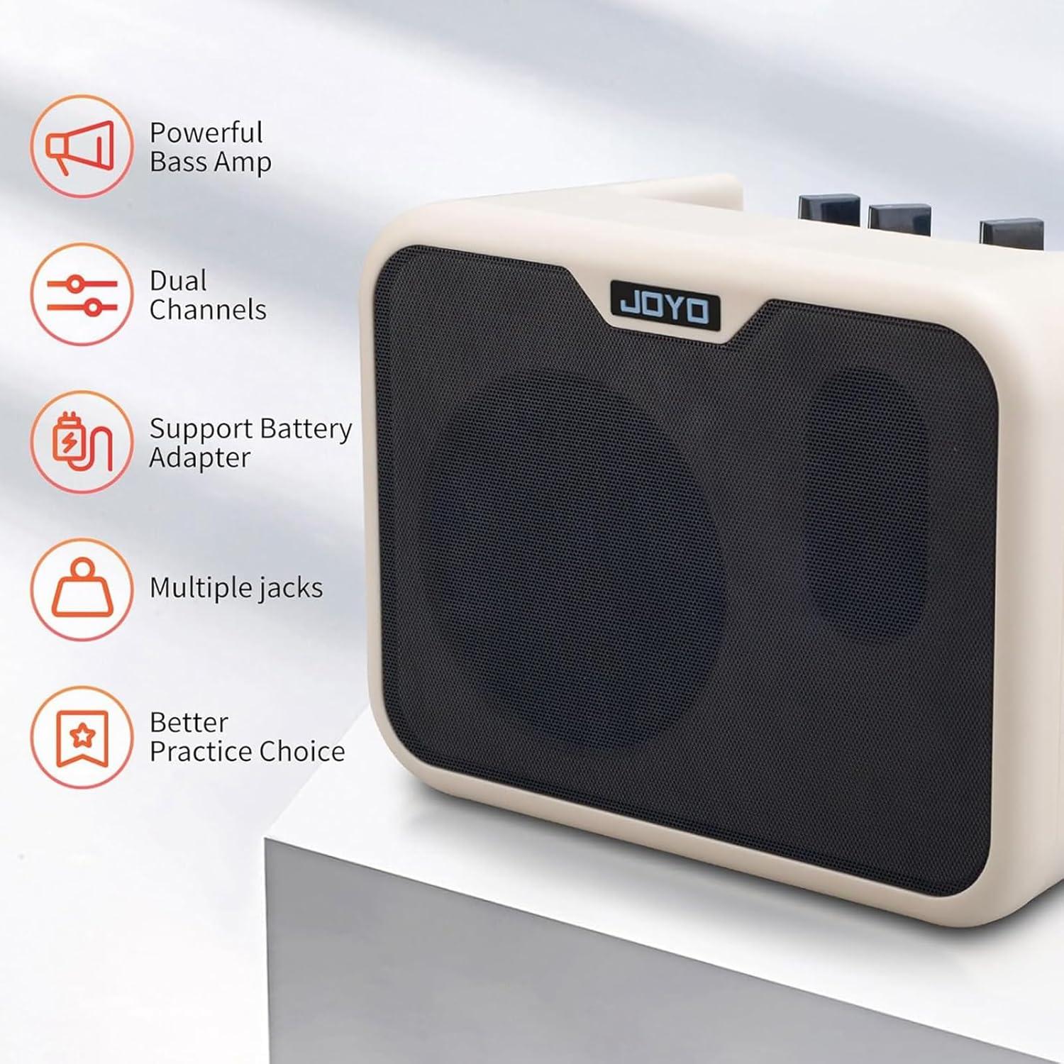 Amplificador de Bajo Portátil SUNYIN MA-10B 10W Mini Blanco