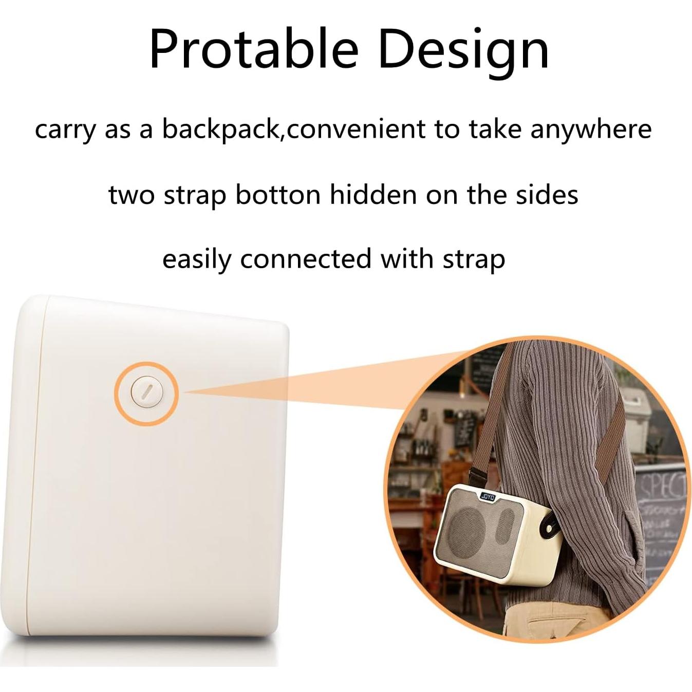 Amplificador de Bajo Portátil SUNYIN MA-10B 10W Mini Blanco