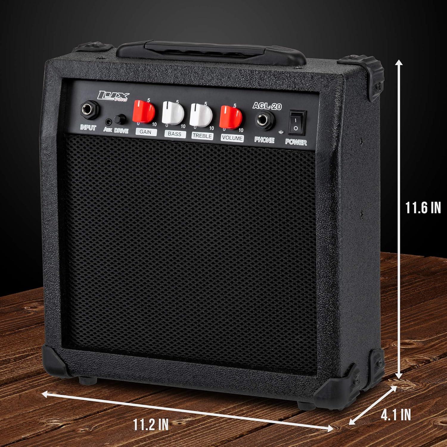 Amplificador de guitarra eléctrica LyxPro AGL20 20W con jack y aux
