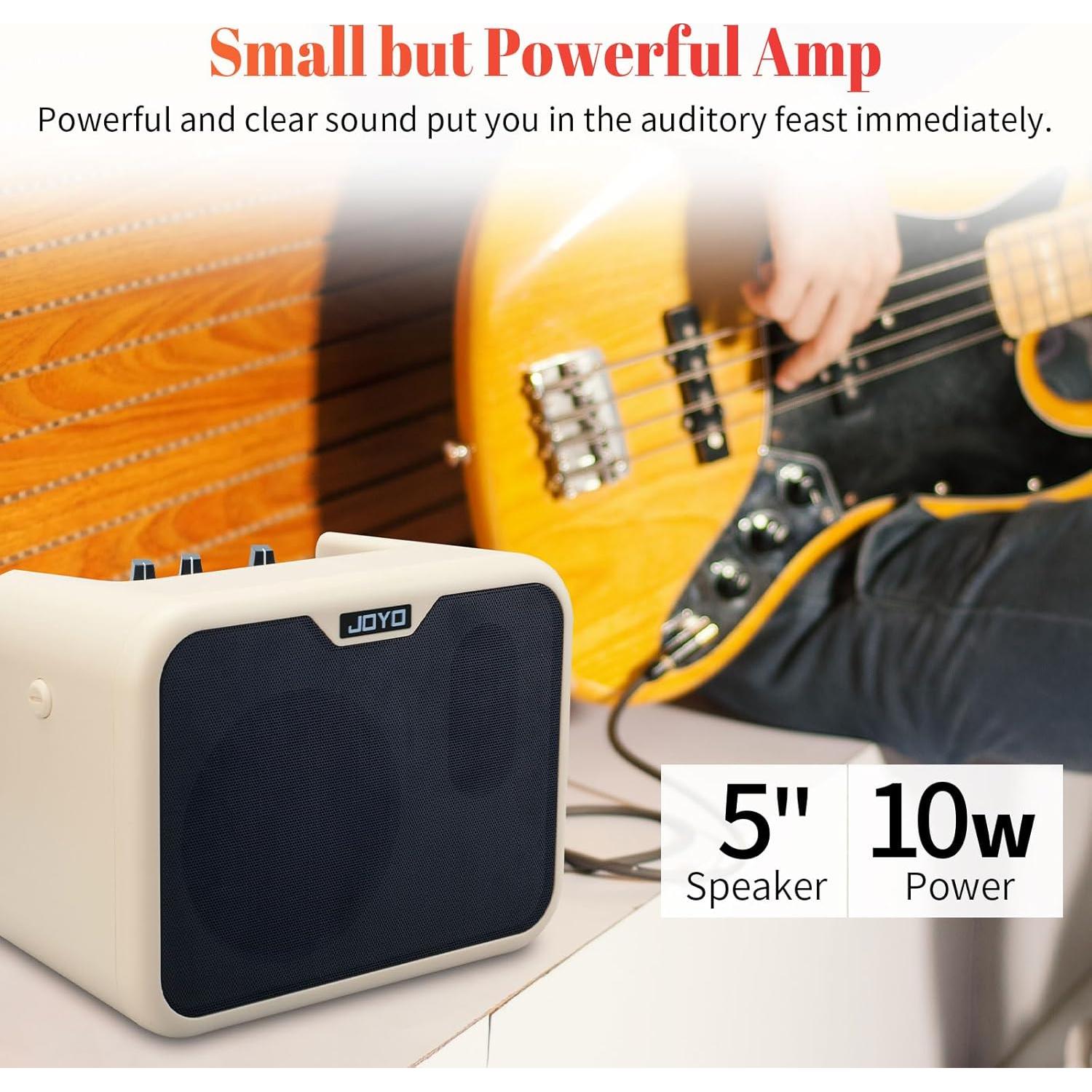 Amplificador de Bajo JOYO MA-10B 10W Portátil con Cable 4.5m