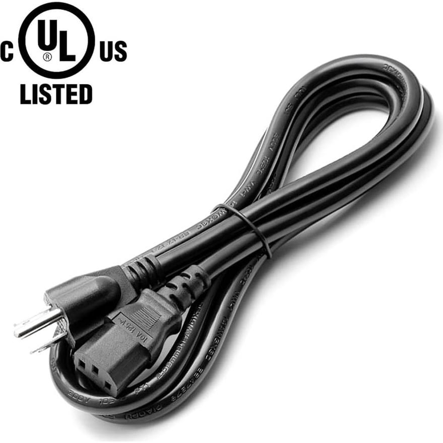 Cable de Alimentación 3 Clavijas 18 AWG 1.83 m TONIWA