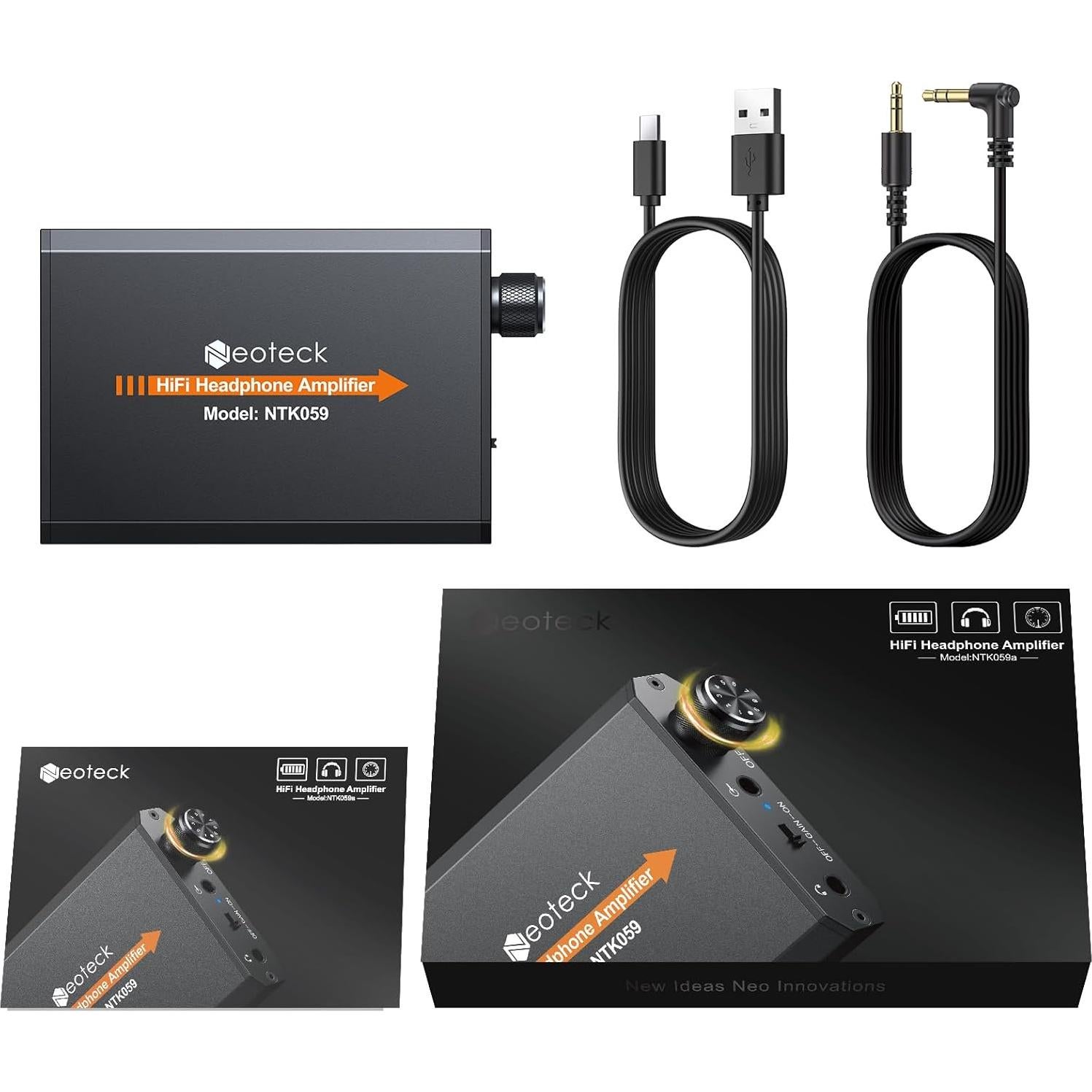 Amplificador de Auriculares Neoteck NTK059 3.5mm Portátil 16-300 Ohm