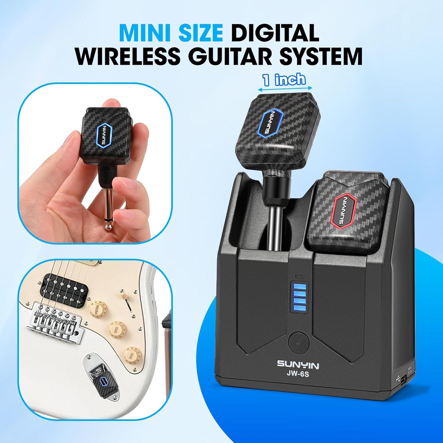 Sistema de guitarra inalámbrico mini 5.8GHz con estuche carga