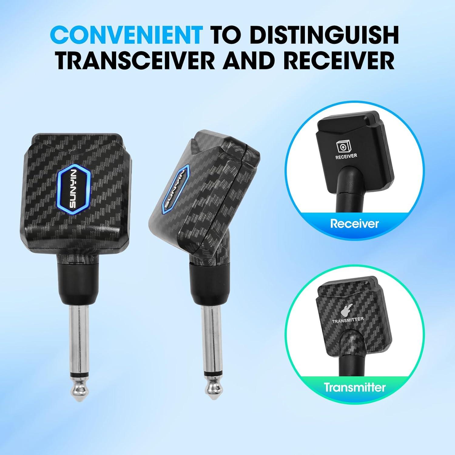 Sistema de guitarra inalámbrico mini 5.8GHz con estuche carga