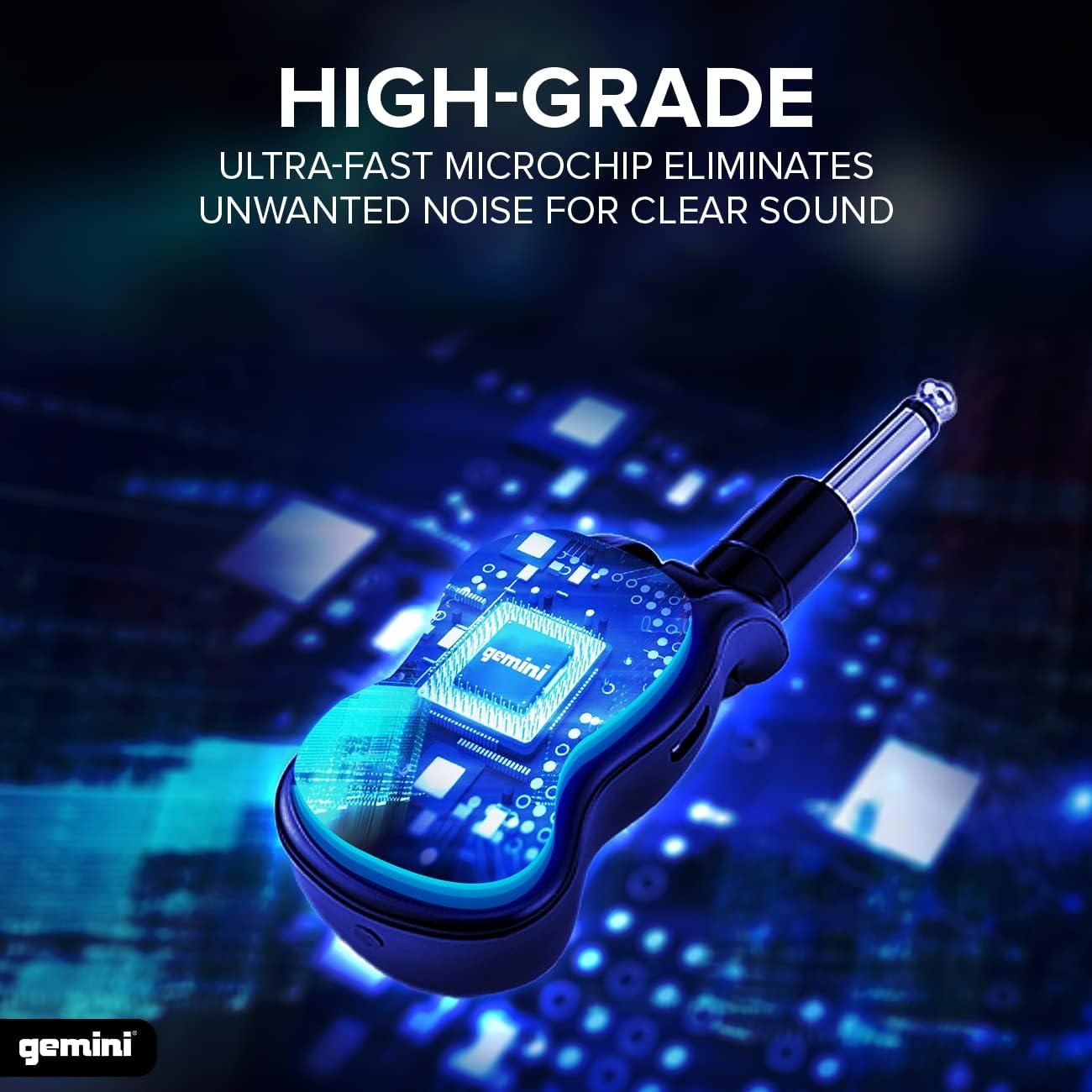 Sistema Inalámbrico de Guitarra Gemini GMU-G100, UHF 50m