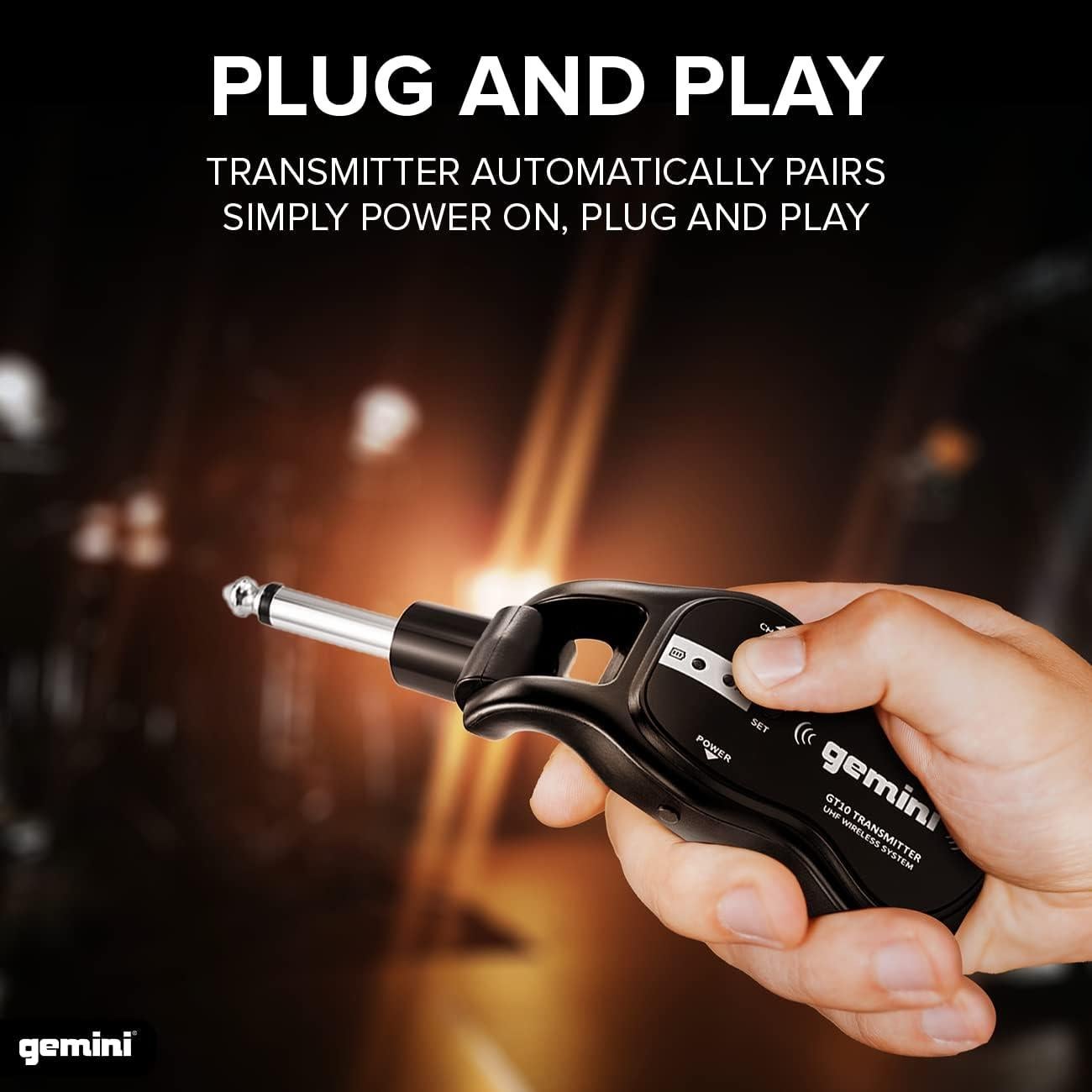 Sistema Inalámbrico de Guitarra Gemini GMU-G100, UHF 50m