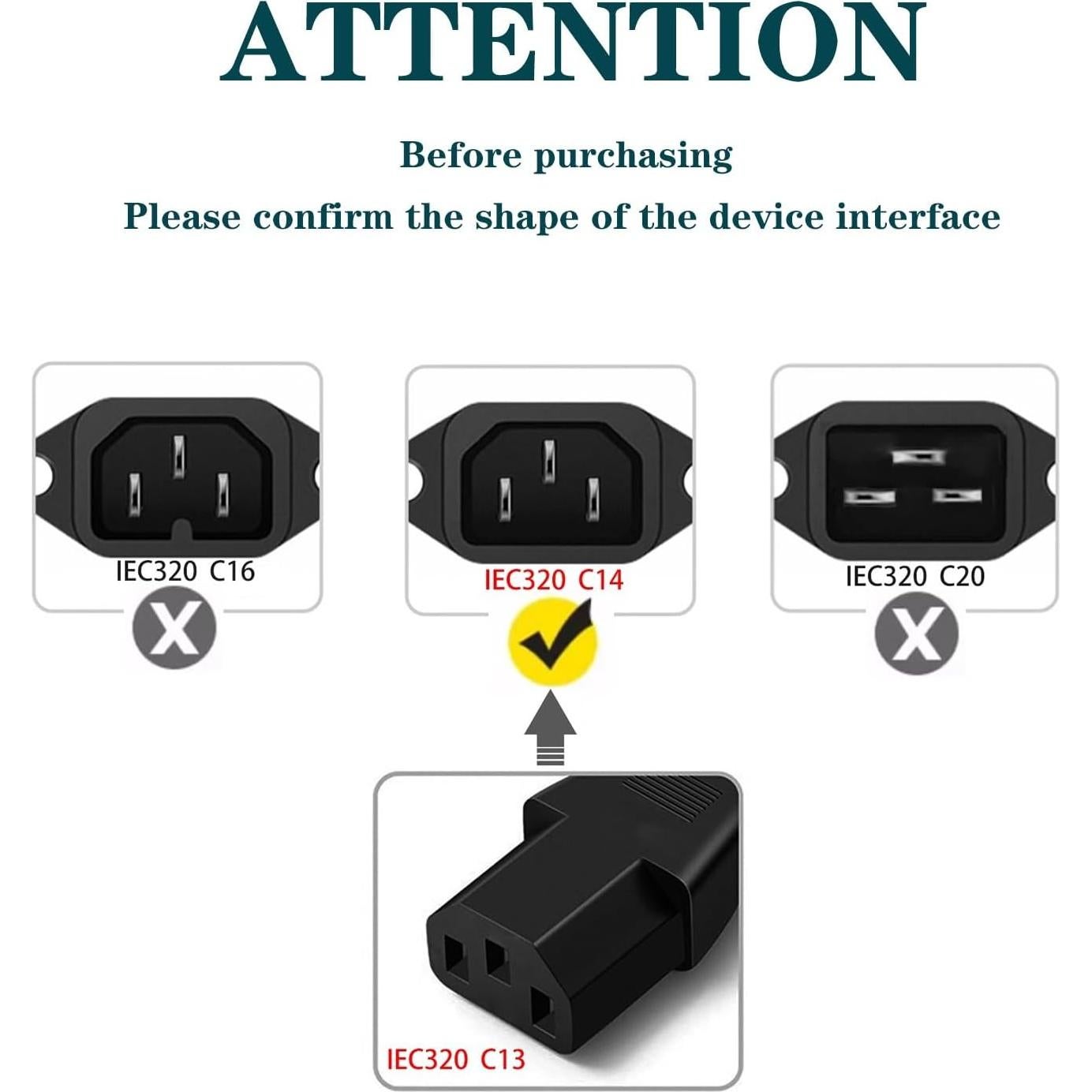 Cable de Alimentación 3 Clavijas 1.83m UNIMOSON para Altavoces ION