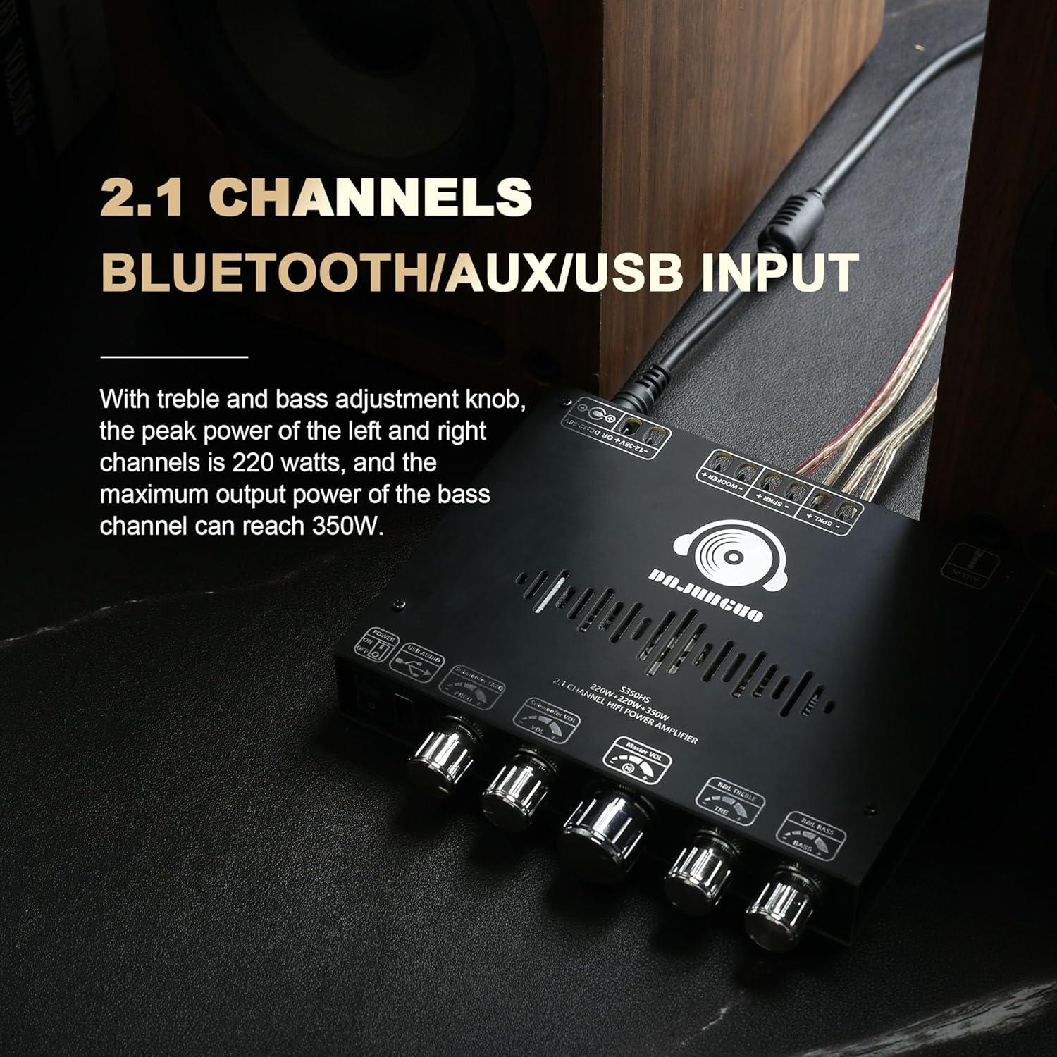 Amplificador de Potencia Bluetooth DAJUNGUO S350HS 2.1 220W+350W