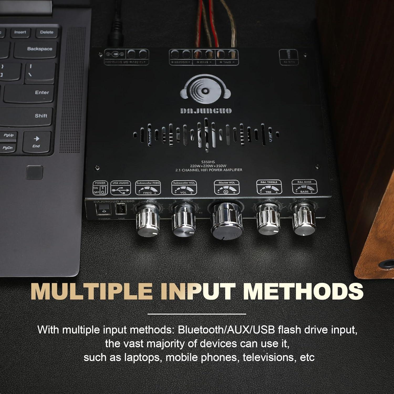 Amplificador de Potencia Bluetooth DAJUNGUO S350HS 2.1 220W+350W