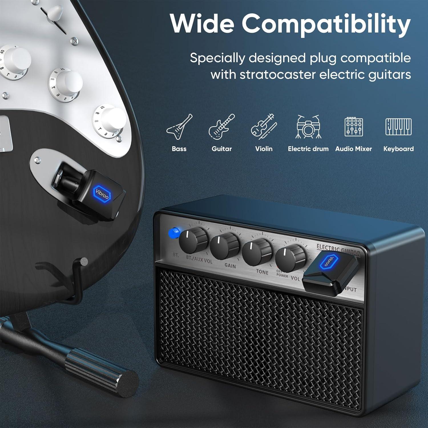 Sistema Inalámbrico de Guitarra 5.8GHz con Estuche de Carga