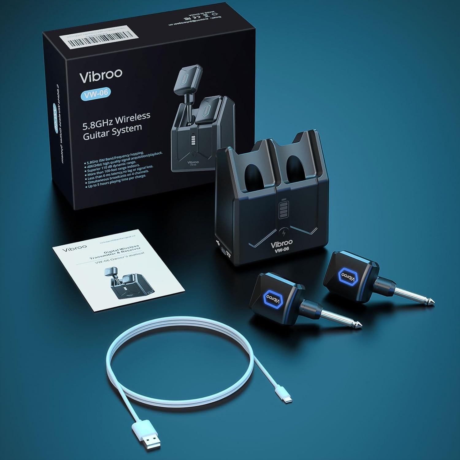 Sistema Inalámbrico de Guitarra 5.8GHz con Estuche de Carga