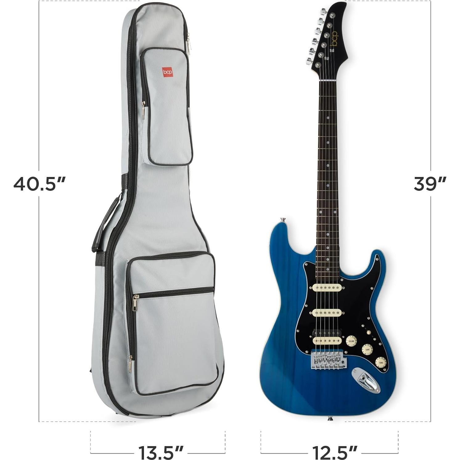 Kit de guitarra eléctrica HSS Best Choice con amplificador y accesorios