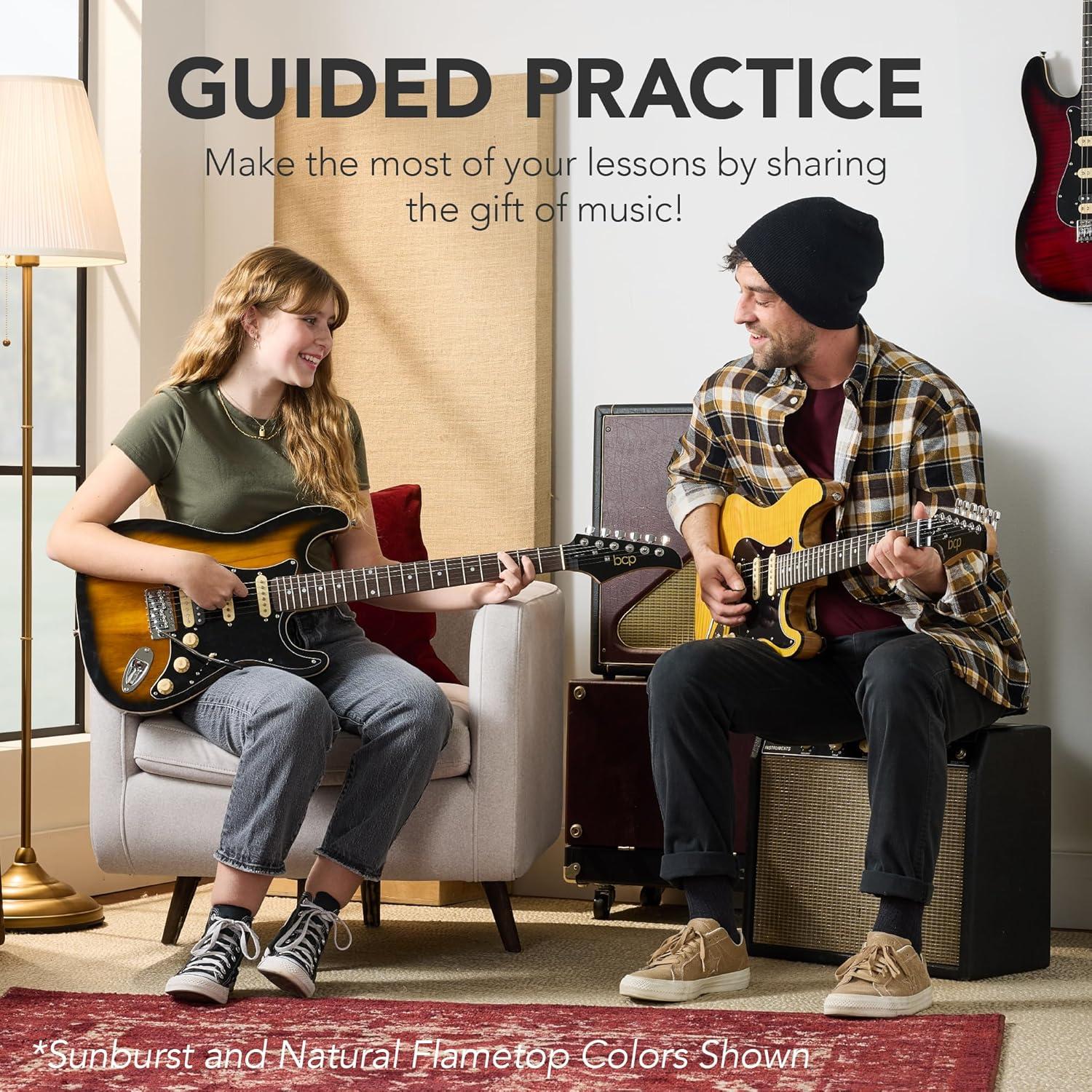 Kit de guitarra eléctrica HSS Best Choice con amplificador y accesorios