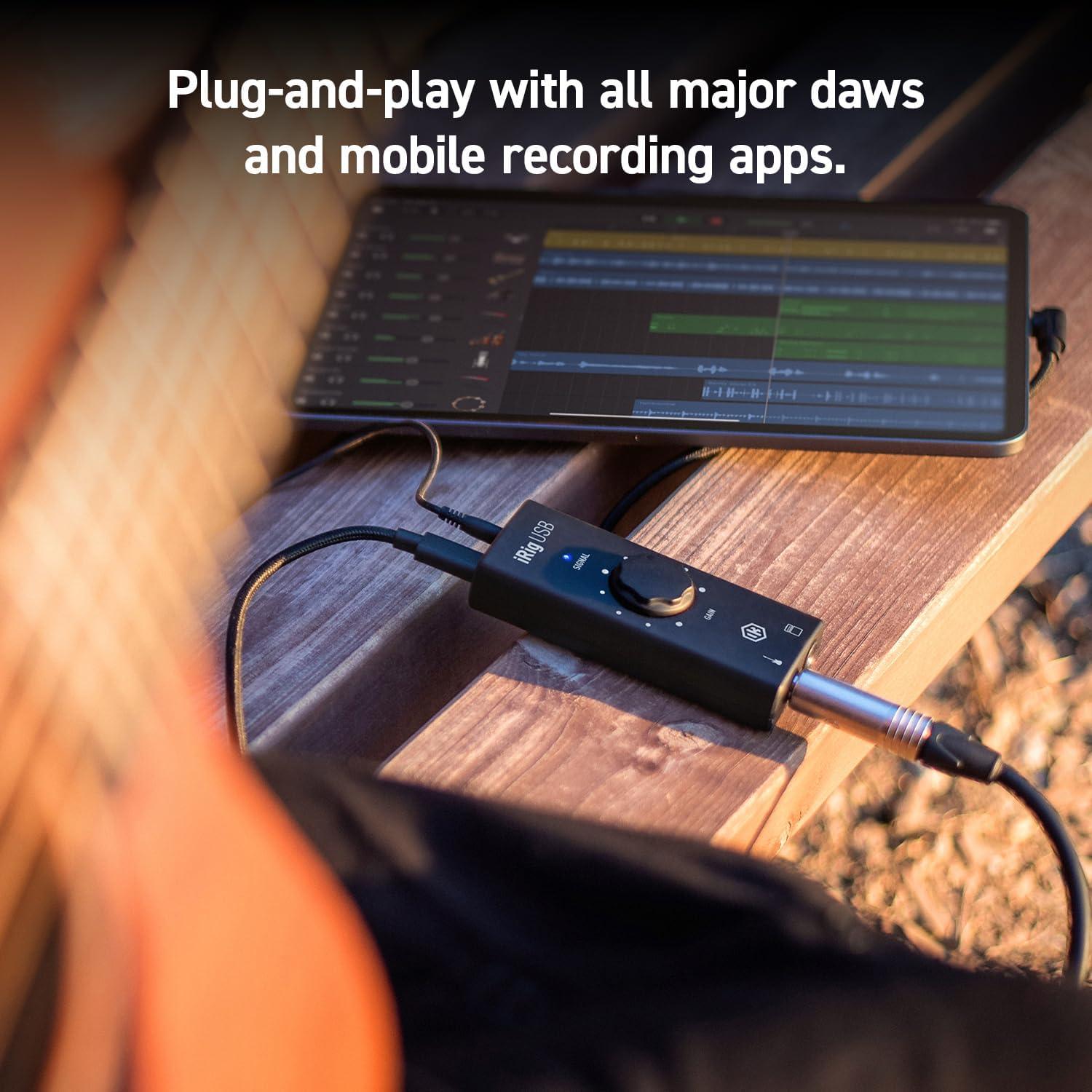 Interfaz de Audio para Guitarra IK Multimedia iRig USB 24 bits