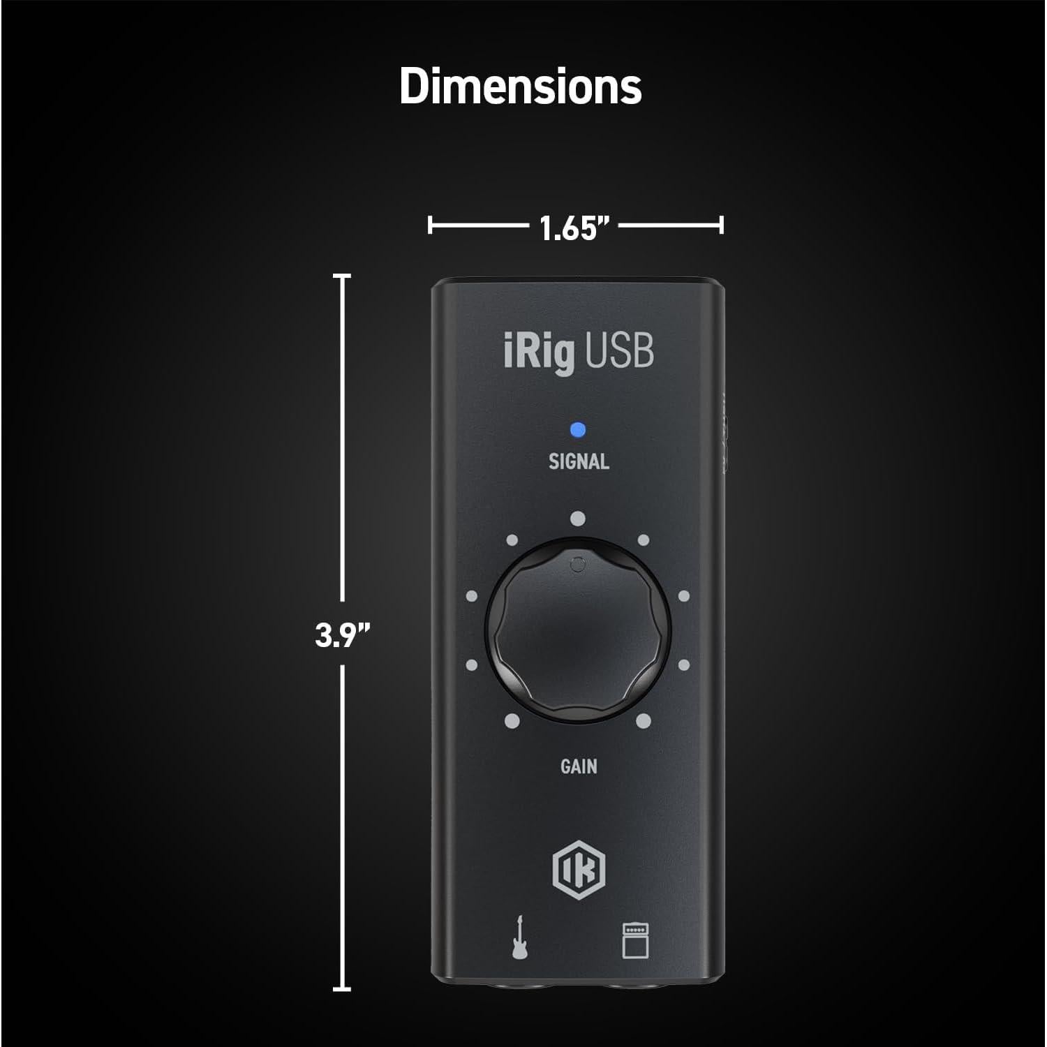 Interfaz de Audio para Guitarra IK Multimedia iRig USB 24 bits