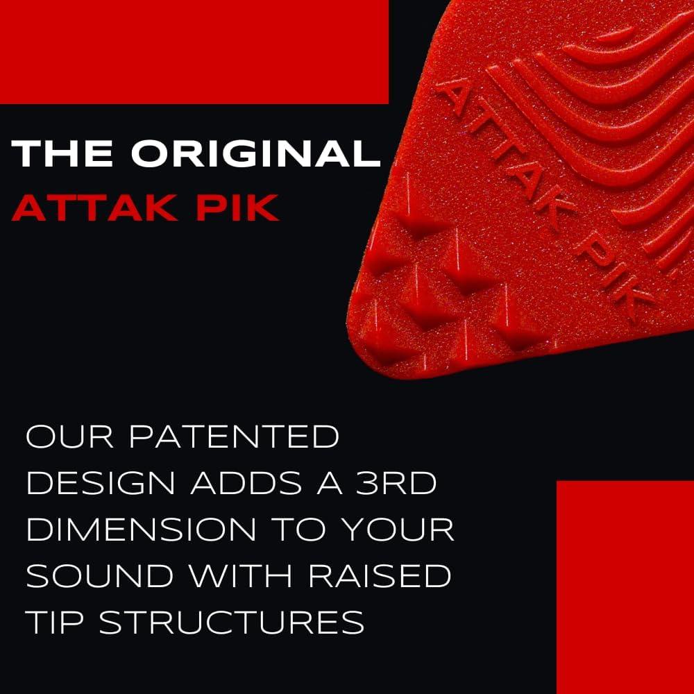 Puas Acoustik Attak 10 Unidades Efecto 12 Cuerdas Rojo