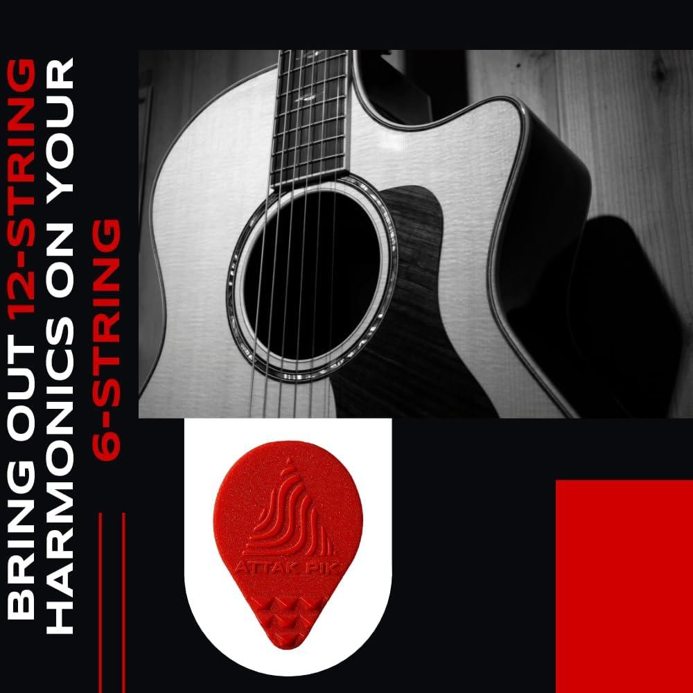 Puas Acoustik Attak 10 Unidades Efecto 12 Cuerdas Rojo