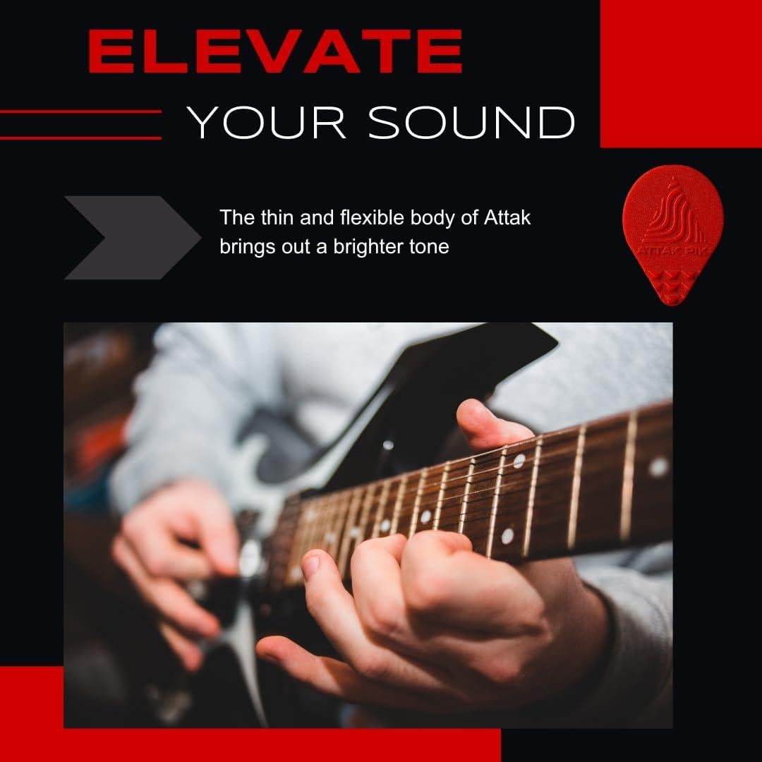 Puas Acoustik Attak 10 Unidades Efecto 12 Cuerdas Rojo