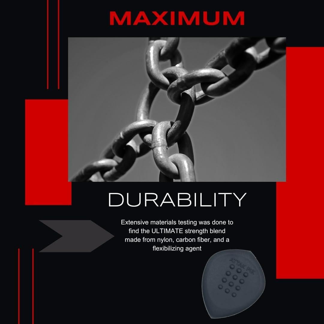 Puas de Guitarra Acoustik Attak STEALTH XL - Paquete de 10