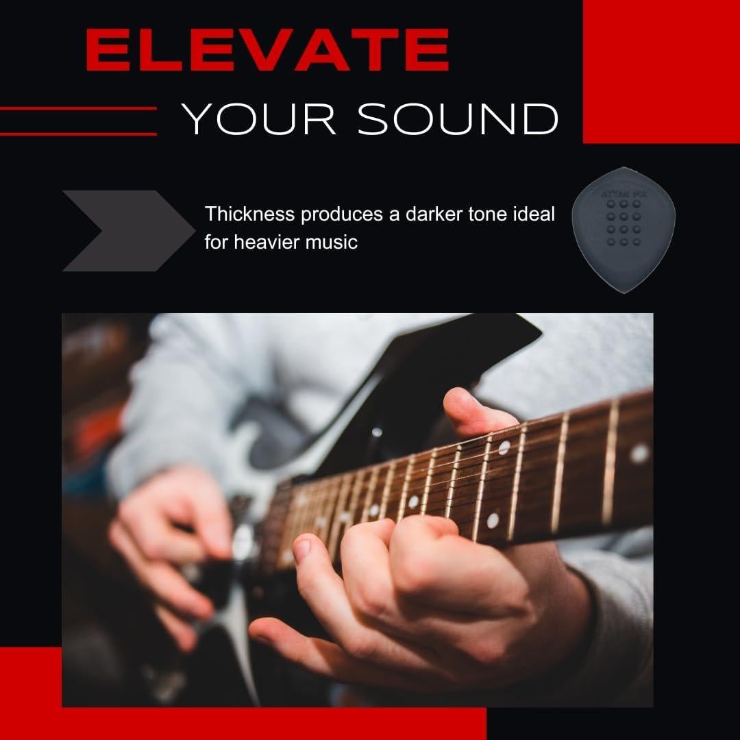 Puas de Guitarra Acoustik Attak STEALTH XL - Paquete de 10